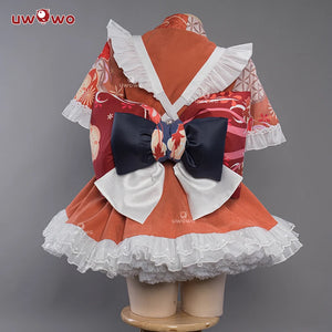 In Stock UWOWO Yoimiya Cosplay Maid Costume S-3XL Genshin Impact Fanart Cosplay Yoimiya Cosplay Yoimiya Maid Dress Halloween Cos