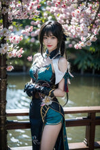 Load image into Gallery viewer, Honkai Star Rail Ruan Mei Cosplay Full Set - Uniform Outfit with Dress Shoes Wig And Prop for Complete Character Representation

