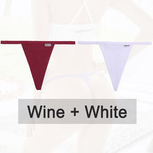 Load image into Gallery viewer, 2PCS/Set Cotton Panties Sexy G-String Women&#39;s Underwear T-Back Lingerie for Female Panties Underpants Briefs Thong Intimates
