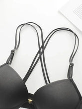 Load image into Gallery viewer, Women&#39;s Front Button Back Cross Strap Bra Set Gathering Push Ups Solid Color Lace Sexy Daily Comfort Casual Underwear Set A2159
