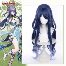 Load image into Gallery viewer, UWOWO Lauma Wig Game Genshin impact Lauma Cosplay Wig Long Hair Blue Hair Halloween Wig
