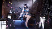 Load image into Gallery viewer, Honkai Star Rail Ruan Mei Cosplay Full Set - Uniform Outfit with Dress Shoes Wig And Prop for Complete Character Representation
