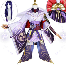 Load image into Gallery viewer, High Quality Genshin Impact Raiden Shogun Cosplay Costume Carnival Uniform Wig Anime Halloween Costumes Women Game Beelzebul
