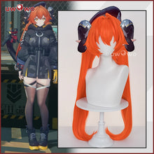 Load image into Gallery viewer, UWOWO Orphie Wig Game Zenless Zone Zero ZZZ Orphie Cosplay Wig Orphie &quot;Magus&quot; Magnusson Wig Orange Hair Long Hair Halloween Wig
