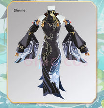 Load image into Gallery viewer, Frostflower Dew Shenhe Cosplay Costume Genshin Impact Adult Uniform Wig Anime Halloween Costumes Women Game Character Outfit
