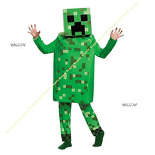 Load image into Gallery viewer, Cosplay Costumes Boys Children M I New Green E Clothes Gray Onesie Child St e Ve Game Character Performance Christmas Halloween
