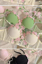 Load image into Gallery viewer, Black Mesh Embroidery Lingerie Set for Women Sexy Seamless Bras and Panty Set 2 Piece No Wire Bralette Mujer Lenceria Para Damas
