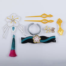 Load image into Gallery viewer, Honkai Star Rail Ruan Mei Cosplay Full Set - Uniform Outfit with Dress Shoes Wig And Prop for Complete Character Representation
