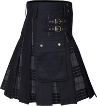 Load image into Gallery viewer, CLOUD KILT &quot; Kilt for Men, Utility Kilt, 100% Cotton Jeans Hybrid Kilt, Modern Box Pleated Tartan Traditional Men&#39;s Kilt
