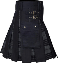 Load image into Gallery viewer, CLOUD KILT &quot; Kilt for Men, Utility Kilt, 100% Cotton Jeans Hybrid Kilt, Modern Box Pleated Tartan Traditional Men&#39;s Kilt
