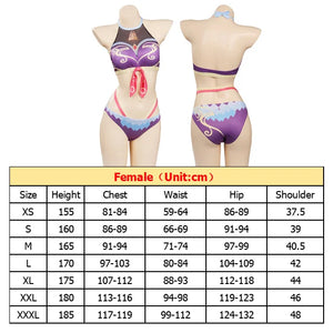 Ganyu Hutao Wanderer Nilou Yae Miko Keqing Swimsuit Cosplay Genshin Impact Costume Women Bikini Outfits Halloween Carnival Suit