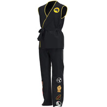 Load image into Gallery viewer, Kids Game Cosplay CostumeCobra Kai Cosplay Karate Cos Kid Aldult Black White Kimono Uniform Carnival Party Suit with Headband
