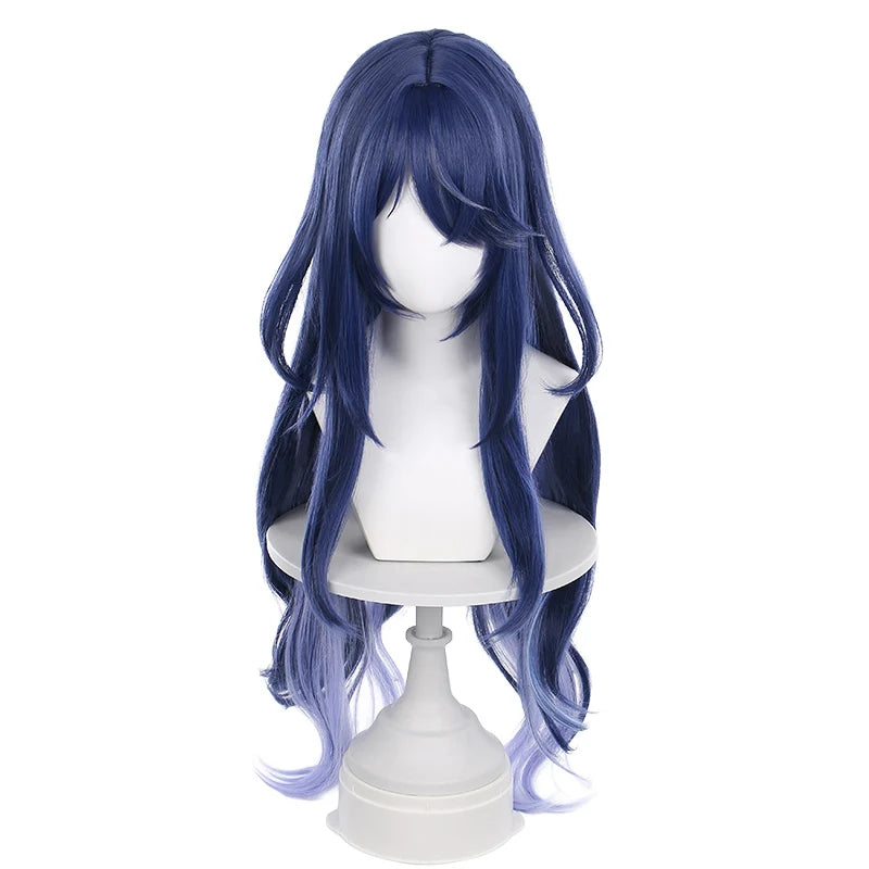 UWOWO Lauma Wig Game Genshin impact Lauma Cosplay Wig Long Hair Blue Hair Halloween Wig