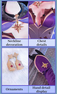Game Genshin Impact Mona Anime Cosplay Costumes Halloween Costume for Women Ganyu Cosplay Feminino Uniform Suit Wig Clothing