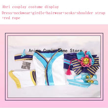 Load image into Gallery viewer, Ahri LOL Cosplay Costume Wig Ear Spirit Blossom League of Legends Cosplay Outfits Anime Halloween Party Costumes for Women Girl
