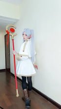 Load image into Gallery viewer, HOLOUN Frieren Beyond Journey&#39;s End Anime Frieren Cosplay Costume Shawl Cloak Dress Wig Grey Ponytail Rose Net Christmas
