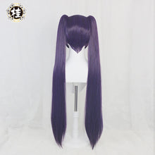 Load image into Gallery viewer, UWOWO Mona Megistus Cosplay Wig Game Genshin Impact Cosplay Astral Reflection 90cm Purple Twin Tail Wig Heat Resistant
