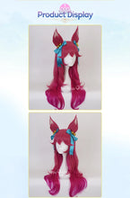 Load image into Gallery viewer, IN STOCK UWOWO League of Legends LOL Spirit Blossom Ahri Foxx Cosplay Wig With Ears Long Hair
