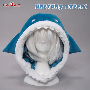 In Stock UWOWO Hololive Gawr Gura Cosplay Costume ENG Shark Costume with Hat Youtuber Girl BodyShark Anime Halloween Costumes