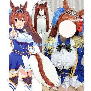 Game Umamusume: Pretty Derby Daiwa Scarlet Cosplay Costume Wig Ears Anime Uma Musume Racing Association Dress Hallowen Suit tail
