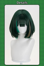 Load image into Gallery viewer, UWOWO Nefer Wig Game Genshin impact Nefer Cosplay Wig Short Hair Green Hair Halloween Wig
