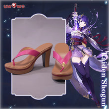 Load image into Gallery viewer, IN STOCK UWOWO Game Genshin Impact Raiden Shogun Baal Cosplay Shoes Ba&#39;al Halloween High Heels for Women  Clothing
