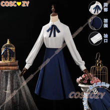 Load image into Gallery viewer, Fate Stay Night Saber Cosplay Costumes Wig Japanese Anime Sailor Uniforms Women Cosplay Dress Halloween Party Clothing Set

