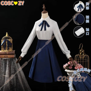 Fate Stay Night Saber Cosplay Costumes Wig Japanese Anime Sailor Uniforms Women Cosplay Dress Halloween Party Clothing Set