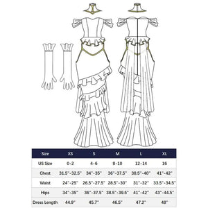 In Stock DAZCOS Anime Overlord Albedo Cosplay Costume Halloween Christmas Costume Cos Women White Dress Overlord Albedo Cosplay
