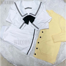 Load image into Gallery viewer, Muko Aoi MIYUKI Anime You and ME and Her: A Love Story Cosplay Costume Girl Shirt Skirt Sweater JK School Uniform Halloween Set
