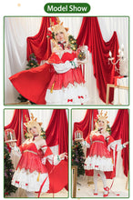 Load image into Gallery viewer, LAST BATCH  UWOWO Traveler Lumine Cosplay Costume Genshin Impact Cosplay Fanart: Christmas Costume Halloween Outfit Full Set
