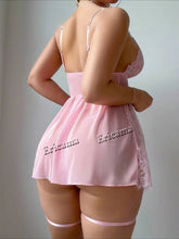 Load image into Gallery viewer, Sexy Lingerie Set Erotic Dress Lace Crotchless Sleepwear Pajamas Transparent Nightgown G-string for women Adult Nightdress
