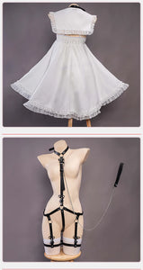 IN STOCK UWOWO Anime Mikku Cosplay Costume White Dress Full Set Mikku Chan Halloween Costumes White Dress Outfit