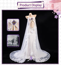 Load image into Gallery viewer, IN STOCK UWOWO Musashii Cosplay Game Azur Lanee Musashii Oath Dress &#39;Purest Wisteria&#39; Bride Cosplay Costume Halloween Costume
