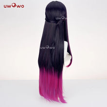 Load image into Gallery viewer, UWOWO Hysile Wig Game Honkai Star Rail Hysile Cosplay Wig Helektra Cosplay Wig Long Hair Black Purple Wig  Halloween Wig
