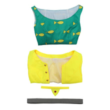 Load image into Gallery viewer, Princess Carolyn Cosplay Costume  Yellow Coat Green Dress  Full Suit for Women Halloween Carnival Fancy Outfit
