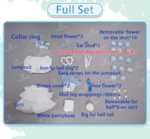 Load image into Gallery viewer, IN STOCK UWOWO Mikku Cosplay Costume Flower Fairy Dress Full Set Anime Cute Women White Bunny Jumpsuit Halloween Costumes
