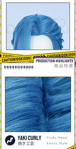 IN STOCK Jinxx Wig Game DokiDoki-R Women 38cm Hair Jinxx Cosplay Mask Tattoo Necklace Nails Bun Wig Luminous Ball Free Cap