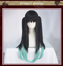 Load image into Gallery viewer, UWOWO Muichiro Cosplay Wig Tokitou Muichiroo Cosplay Hair Wigs 48cm Black-Gradient Long Wig Halloween
