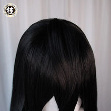 Load image into Gallery viewer, UWOWO Anime Overlord Albedo Cosplay Wig Cosplay Costume Wigs 120cm Deep Purple Black Long Hair Halloween Cosplay Wigs
