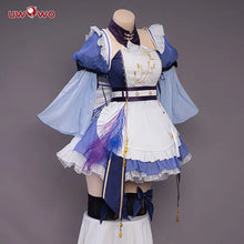 Load image into Gallery viewer, In Stock UWOWO Keqing Cosplay Maid Costume Exclusive Genshin Impact Fanart Cosplay Maid Ver. Keqing Maid Dress Halloween Costume
