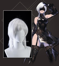 Load image into Gallery viewer, UWOWO Nierr Reincarnationn 10H YoRHa Sentinel Savior  Cosplay Wig White Short 35CM Wig
