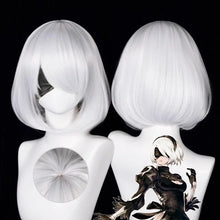 Load image into Gallery viewer, Anime 9S Cosplay Wig 2b Wig White Wig Cosplay Wig Heat Resistant Synthetic Hair Wigs
