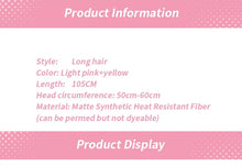 Load image into Gallery viewer, IN STOCK UWOWO Powerr Cosplay Wig Light Orange Long Hair Power Wig With Horns
