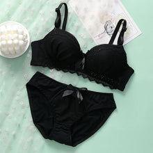 Load image into Gallery viewer, Summer New Sexy Women Bra Set Cute Fashion Wireless Gather Underwear Comfortable Panties Soft Push Up Top Lace Lingerie Set
