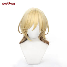 Load image into Gallery viewer, IN STOCK UWOWO Kaveh Cosplay Wig Middle Yellow Hair 50CM Long Heat Resistant For Halloween Cosplay Wear Outfit Wigs
