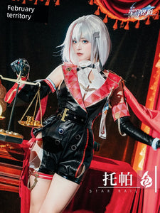 February Mopping Pad Cos Costume Female Collapse Star Dome Railway Urge Topaz Suit Cosplay Game Anime Suit