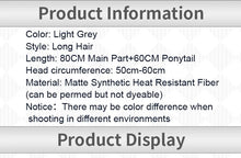 Load image into Gallery viewer, UWOWO HalfordD Wig Game Azurr Lanee Halfordd Bunny Cosplay Wig With Tonytail Long Hair Gray Hair
