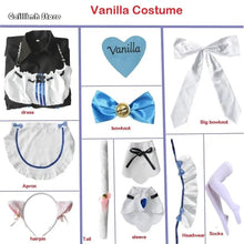 Load image into Gallery viewer, Vanilla Cosplay Costume In Stock Maid Dress Maid Outfit NEKOPARA Chocola Vanilla OVA Maid Game Uniform Cat Neko Girl Women
