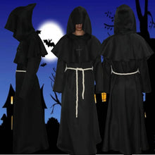 Load image into Gallery viewer, Halloween cosplay costumes ancient costumes medieval monk costumes monk robes wizard costumes priest costumes mask costume
